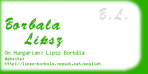 borbala lipsz business card